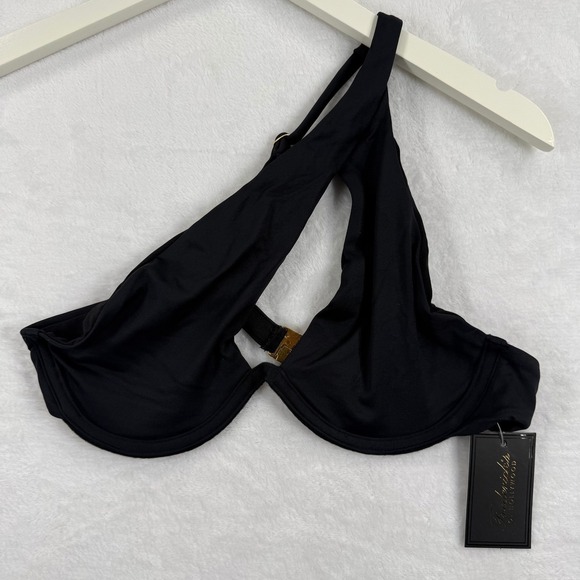 Fredericks of Hollywood Other - NWT Fredericks of Hollywood Taormina Black One Shoulder Bikini Top Swimsuit M